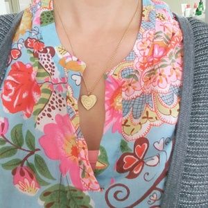 Heart gold plated necklace